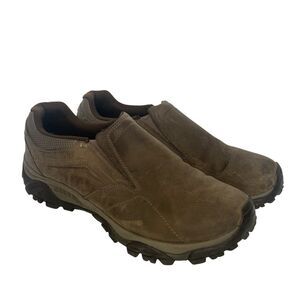Merrell Moab Adventure Moc Slip On Shoes Leather Vibram Brown Men 13